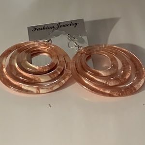 Triple Acrylic Floral Earrings NWT